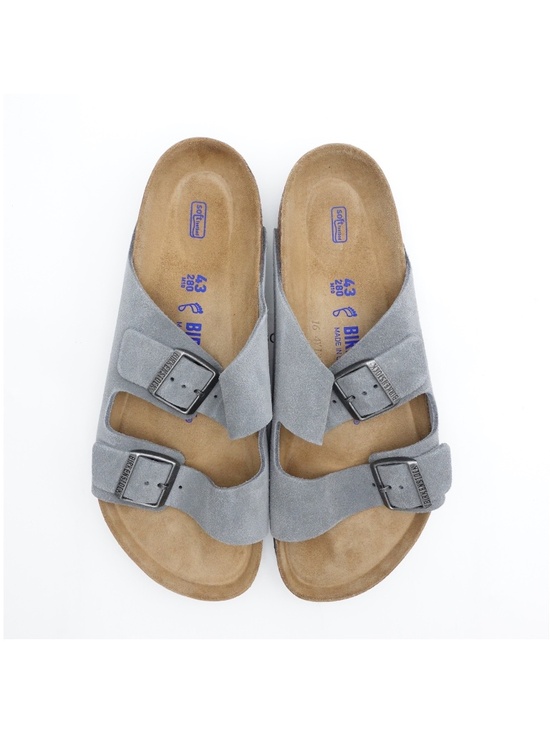 NEW Men\'s Birkenstock Arizona Soft Footbed Suede Sandals
